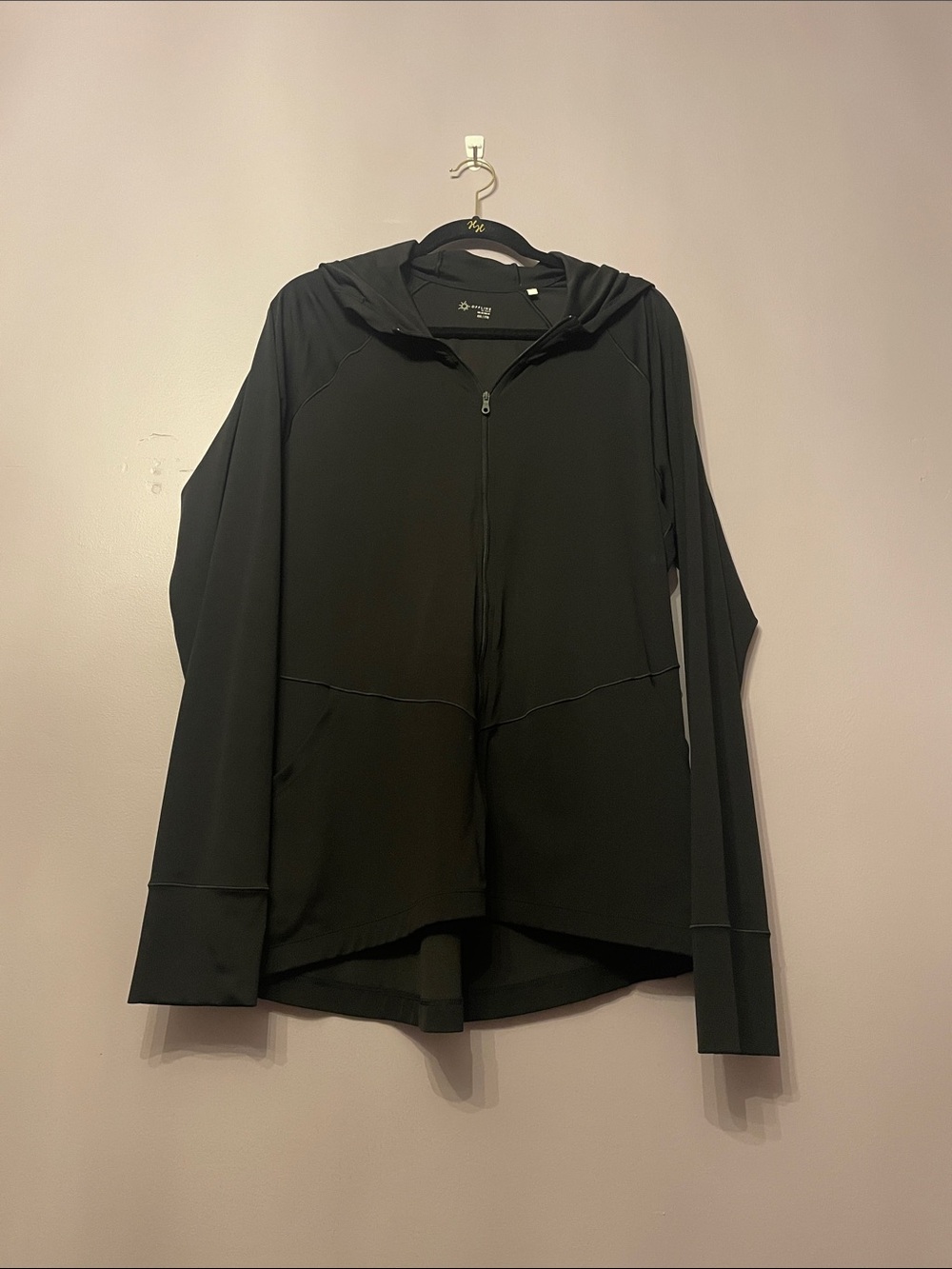Aerie offline Black Zip-Up Hooded Jacket